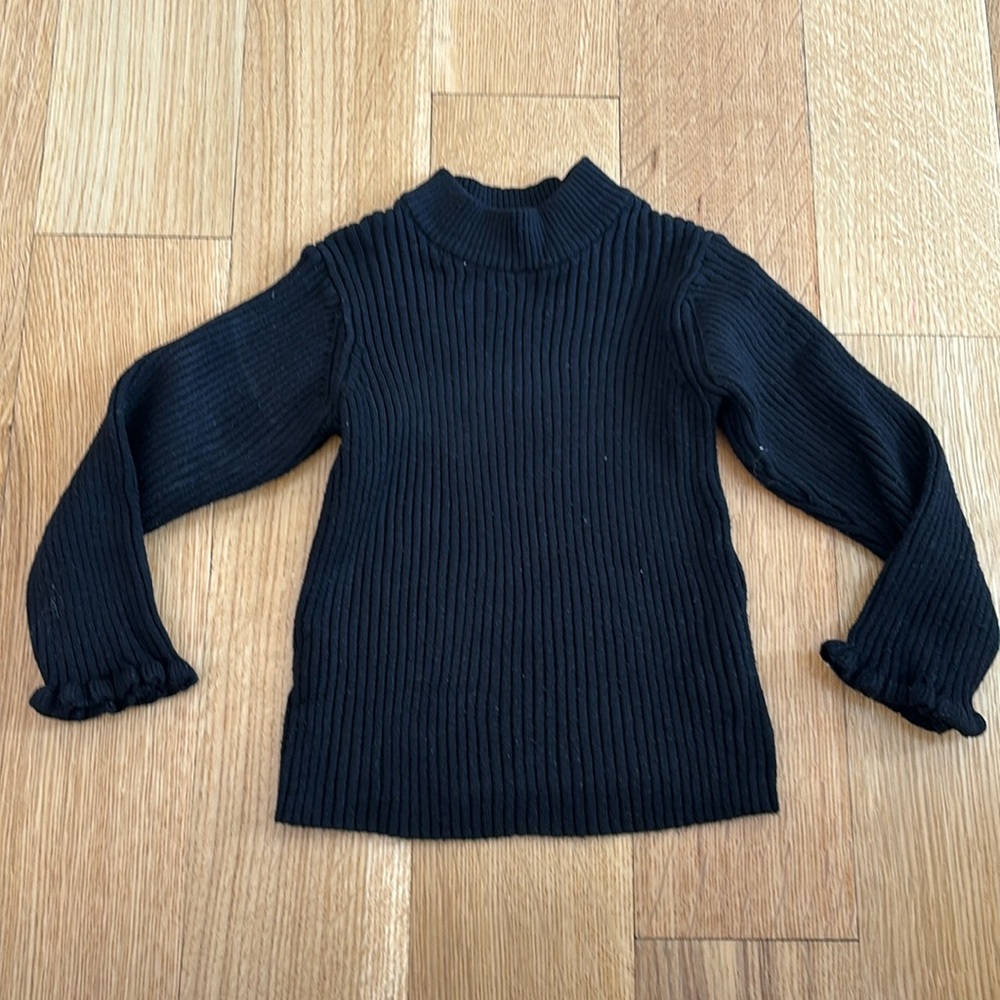 Zara black ribbed sweater 2-3years